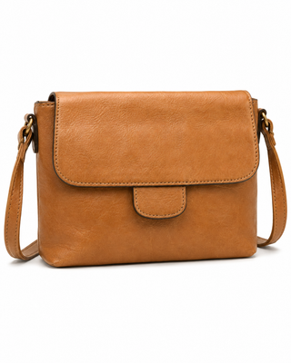 Pre-Owned Tan Flap Crossbody Bag