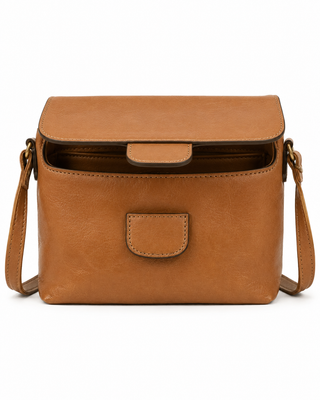 Pre-Owned Tan Flap Crossbody Bag
