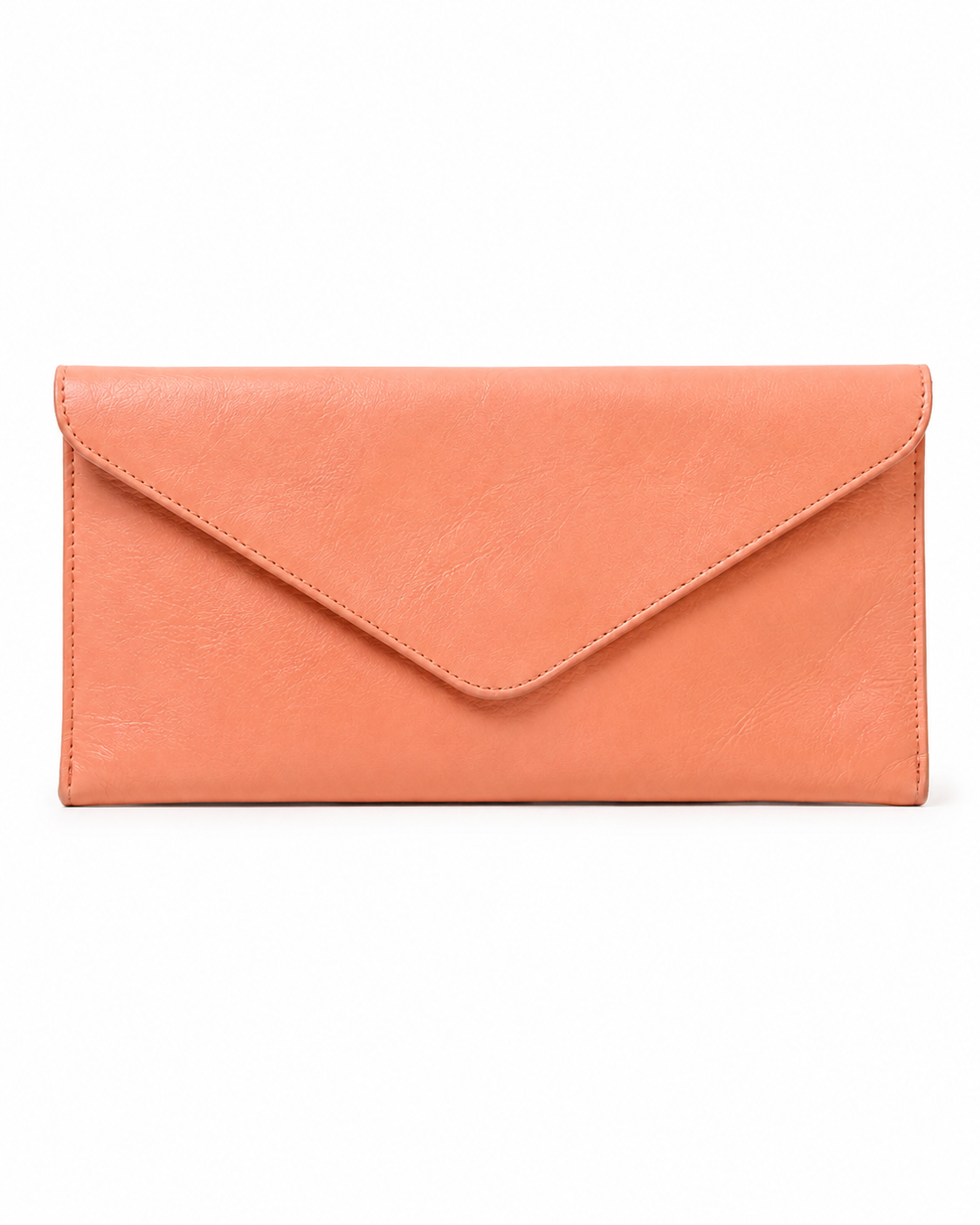 Pre-Owned Peach Envelope Clutch Bag
