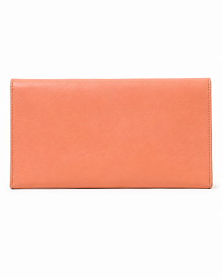 Pre-Owned Peach Envelope Clutch Bag
