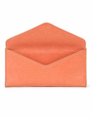Pre-Owned Peach Envelope Clutch Bag