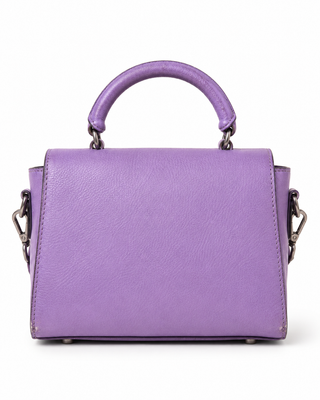 Pre-Owned Lavender Structured Top Handle Bag - side view