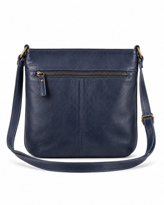 Pre-Owned Navy Compact Crossbody Bag - left angle view