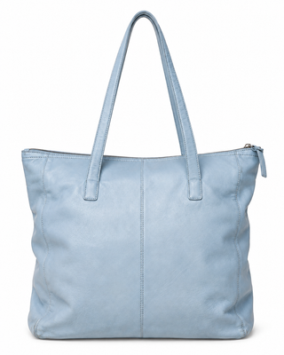 Pre-Owned Powder Blue Zip-Top Tote Bag - side view